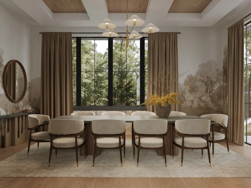 Dining room with arched openings — Robin Hill Estate