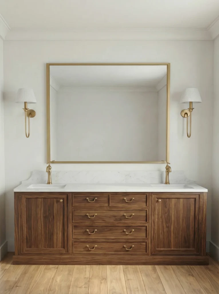 Wood bathroom vanity — Stone Hollow